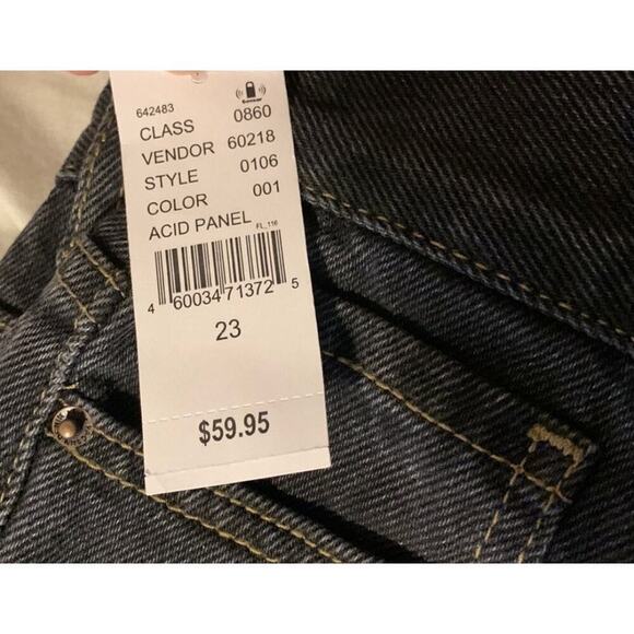 PacSun Womens Eco Black Two-Tone High Waisted Straight Leg Jeans Denim NEW - Picture 2 of 3